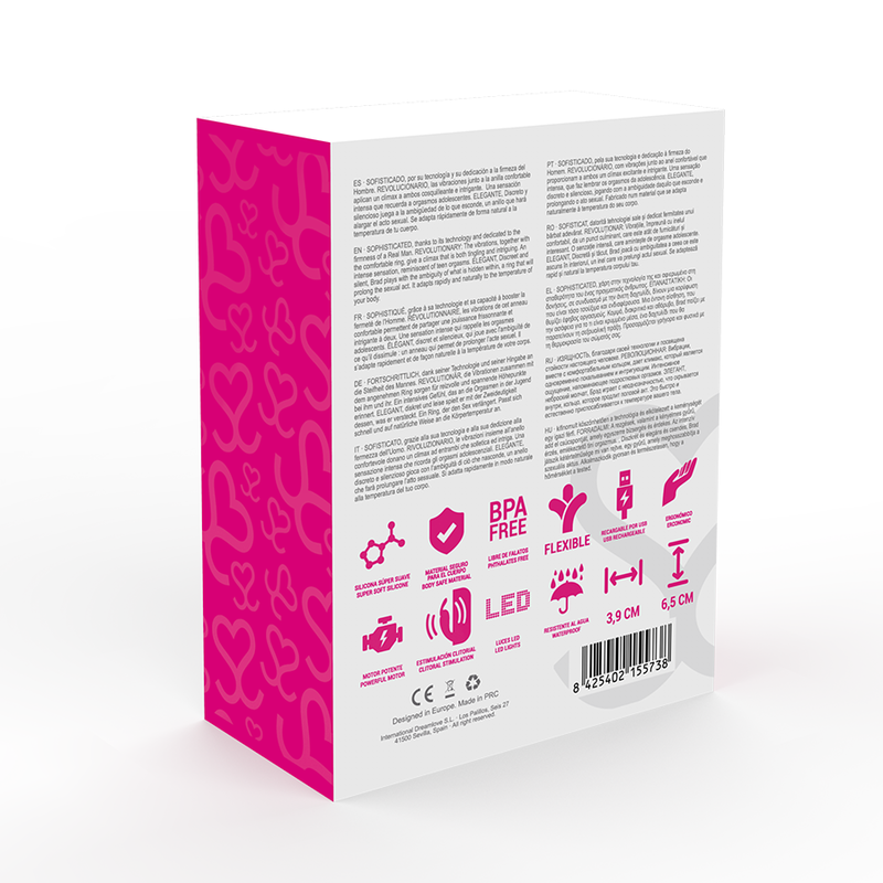 Moressa Brad Premium Silicone Rechargeable Rosa - UABDSM