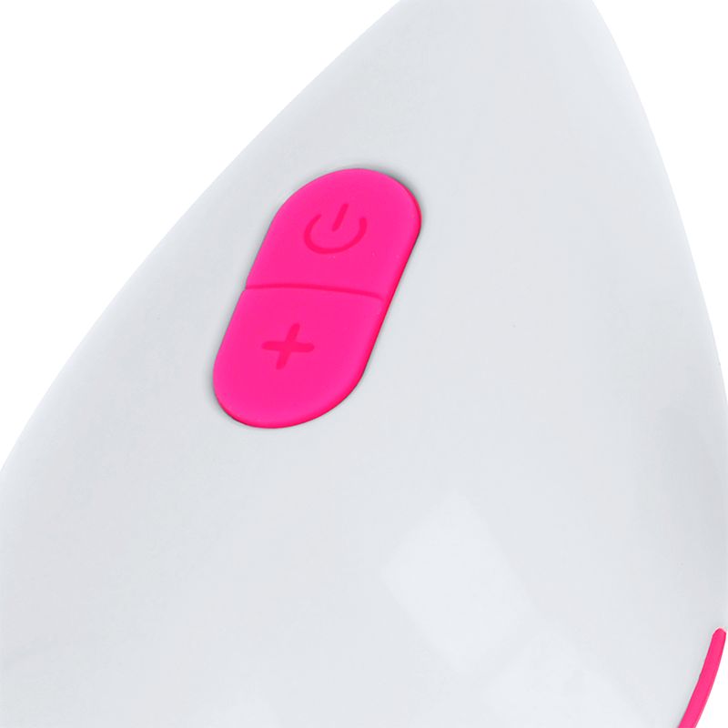 Oh Mama Textured Vibrating Egg 10 Modes - Pink And White - UABDSM
