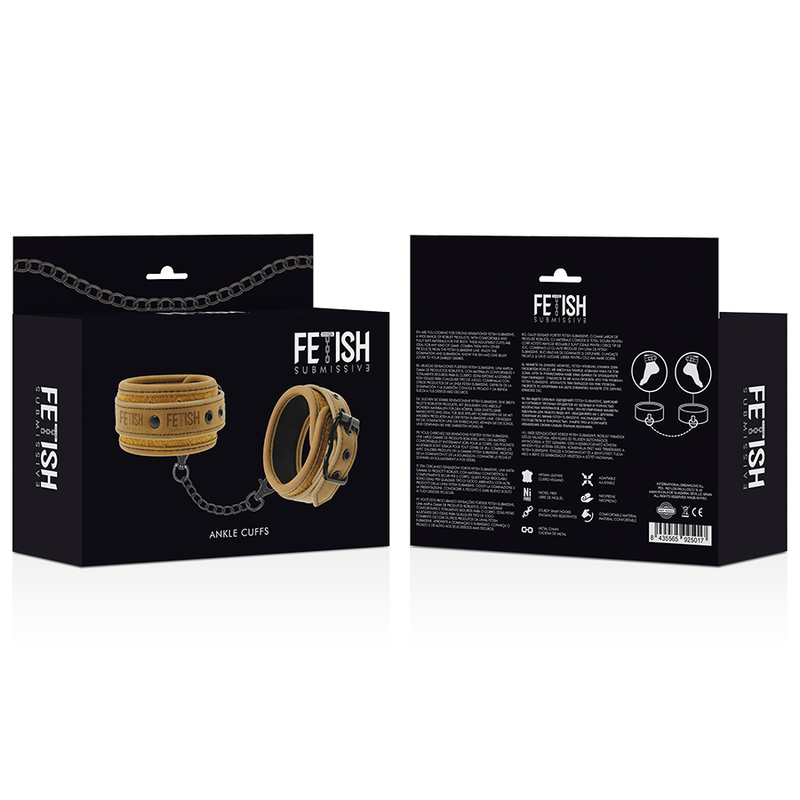 Fetish Submissive Origin Ankle Cuffs Vegan Leather - UABDSM