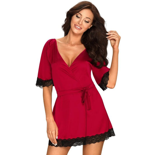 Obsessive - Sensuelia Peignoir - Red Xxl Obsessive - Sensuelia Peignoir - Red Xxl - UABDSM