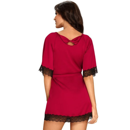 Obsessive - Sensuelia Peignoir - Red Xxl - UABDSM