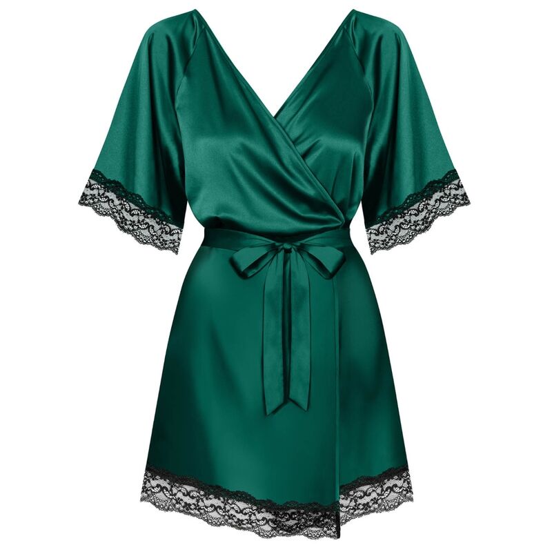 Obsessive - Sensuelia Peignoir - Green Xxl - UABDSM