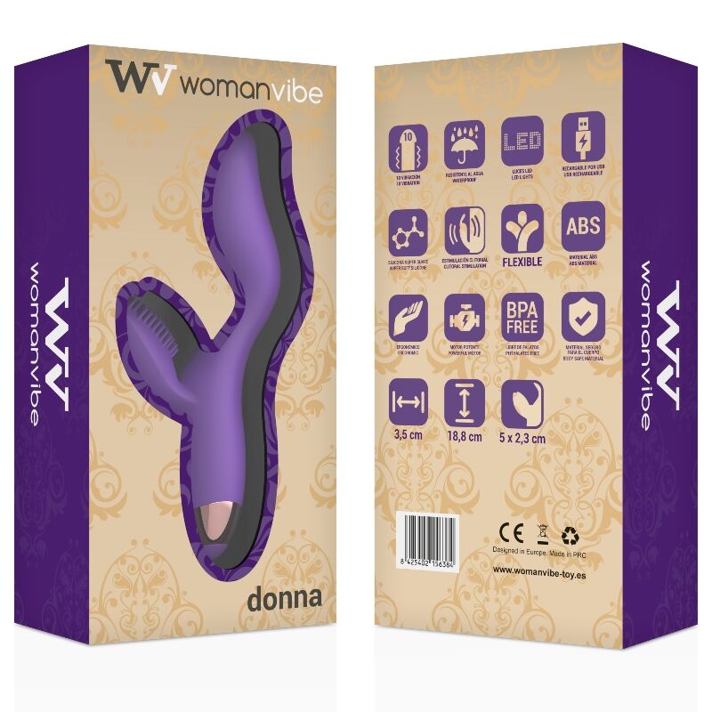 Womanvibe Donna Rechargeable Silicone Vibrator - UABDSM