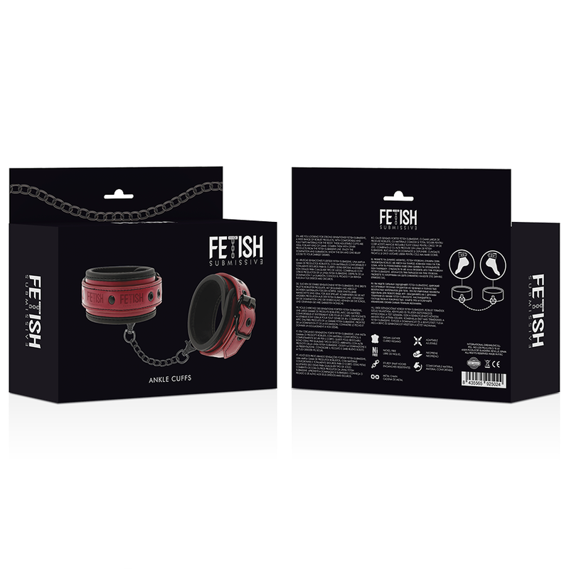 Fetish Submissive Dark Room Ankle Cuffs Vegan Leather - UABDSM