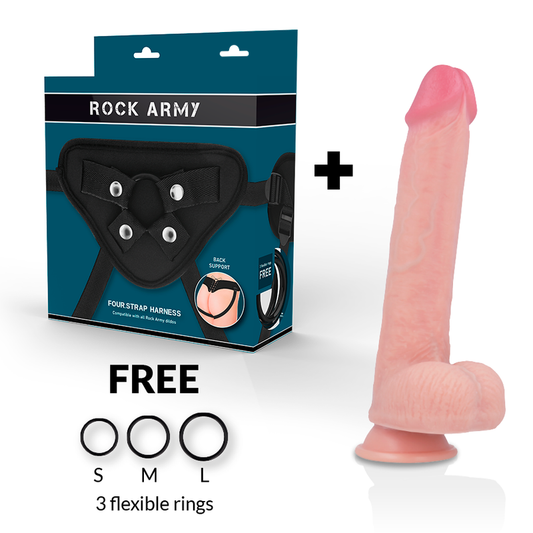 Rockarmy Harness + Liquid Silicone Premium Kingcobra Realistic 24cm - UABDSM