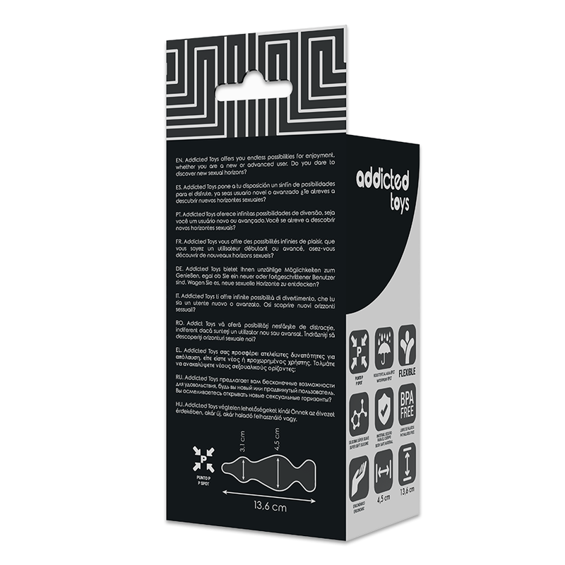 Addicted Toys Anal Sexual Plug 13.6cm Black - UABDSM