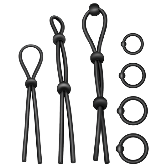 Addicted Toys Flexible Silicone  Cock Ring Set 7 Pieces - UABDSM