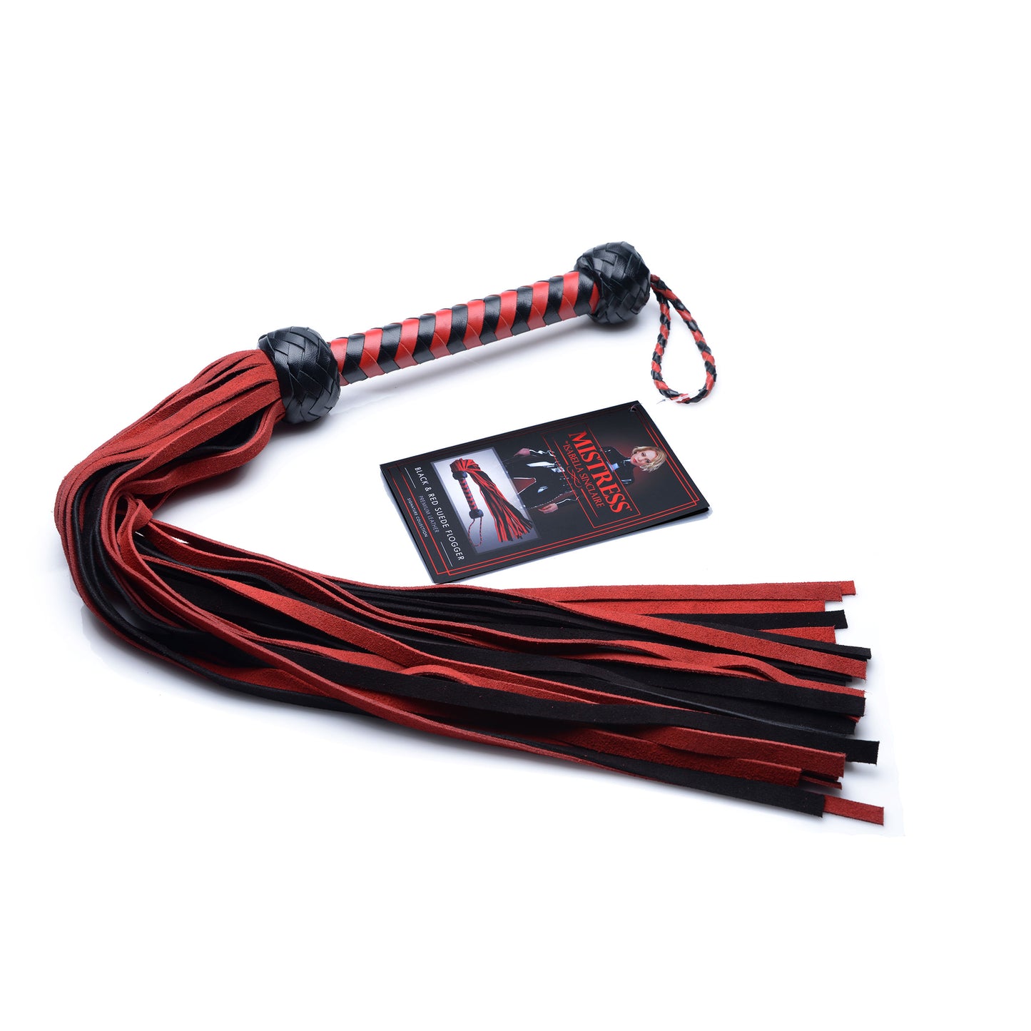 Isabella Sinclaire Black and Red Suede Flogger - UABDSM