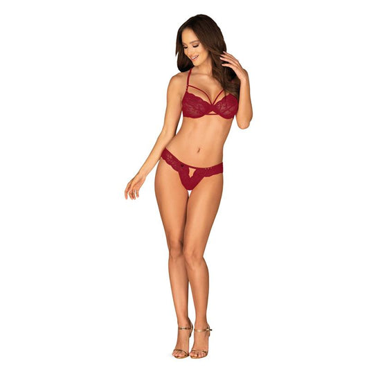 Ivetta 2 Piece Lace Bra Set Red Ivetta 2 Piece Lace Bra Set Red - UABDSM
