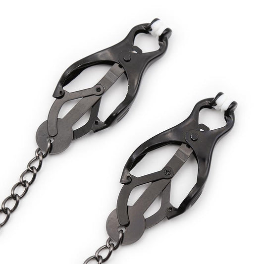 Japanese Nipple Clamps with Chain Black - UABDSM