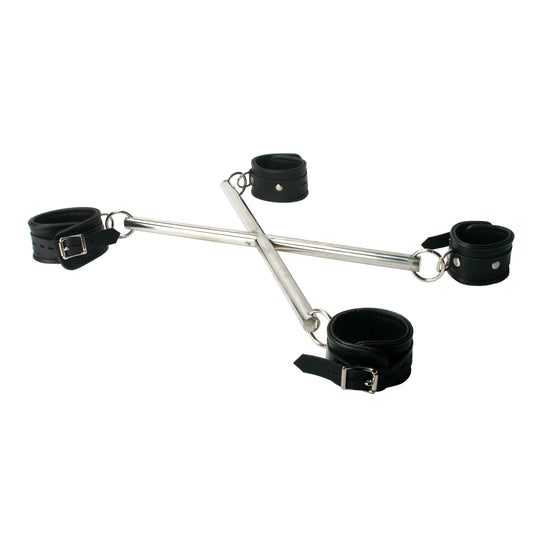 Strict Leather X-Hog Tie Spreader Bar with Restraints Strict Leather X-Hog Tie Spreader Bar with Restraints - UABDSM