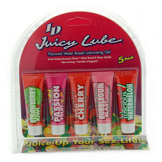 Juicy Lube 5 Tube Pack Flavoured Lubricants Juicy Lube 5 Tube Pack Flavoured Lubricants - UABDSM
