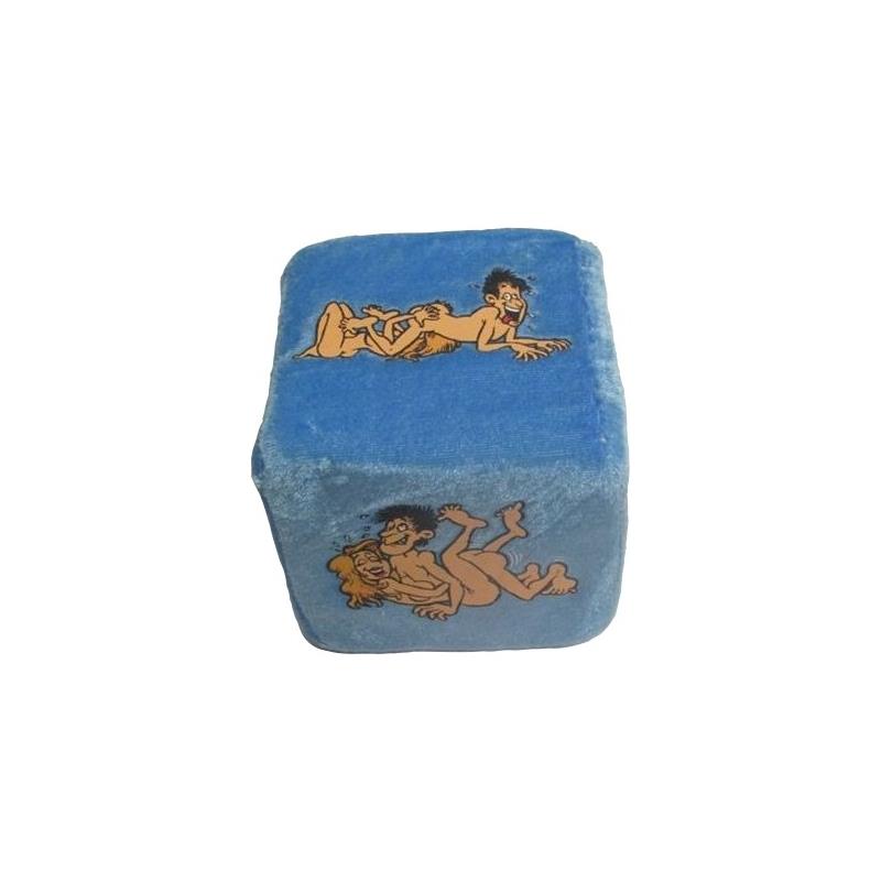 Kamasutra Postures Fabric Dice 10 cm Blue - UABDSM