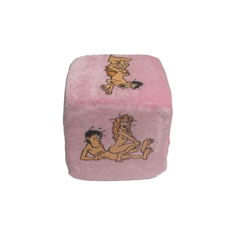 Kamasutra Postures Fabric Dice Pink 10 cm - UABDSM