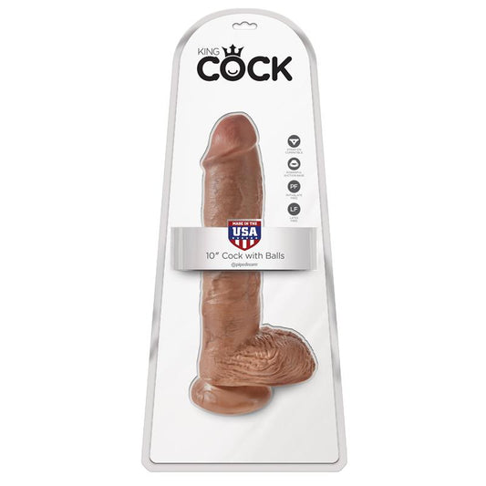 King Cock Cock with Balls 10 - Tan - UABDSM