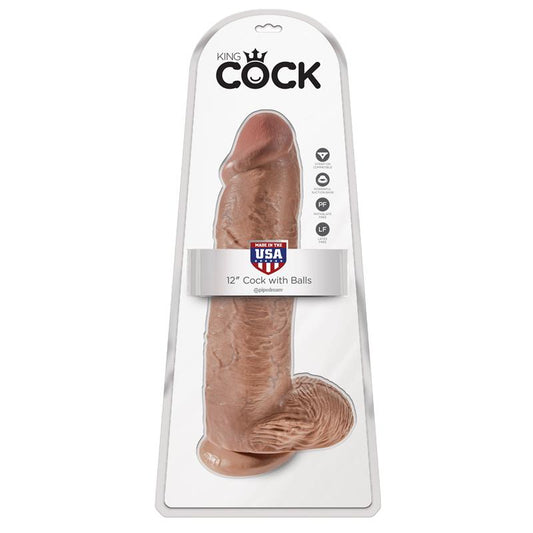 King Cock Cock with Balls 12 - Tan - UABDSM