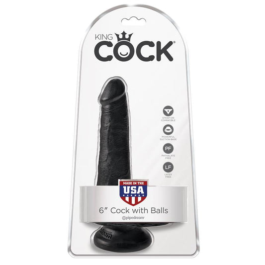 King Cock Cock with Balls 6 - Black - UABDSM