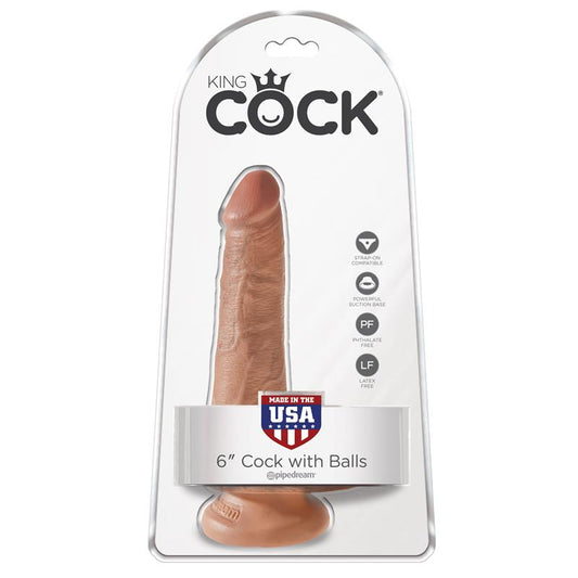 King Cock Cock with Balls 6 - Tan - UABDSM