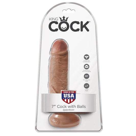 King Cock Cock with Balls 7 - Tan - UABDSM