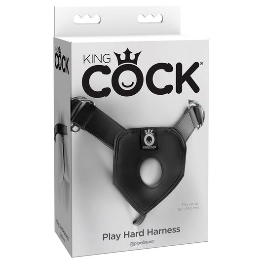 King Cock Play Hard Harness-Black - UABDSM
