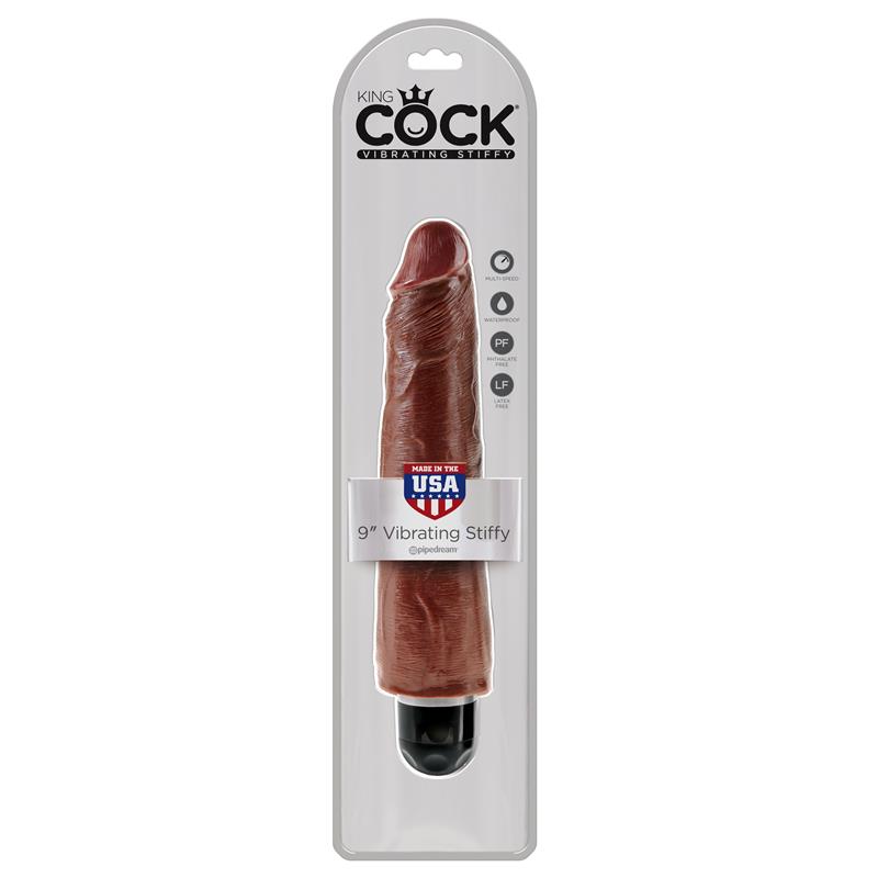 King Cock Vibrating Stiffy 9 - Brown - UABDSM