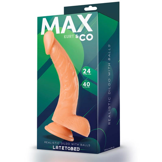 Kurt Realistic Dildo with Testicles Flesh 94 - 24 cm - UABDSM