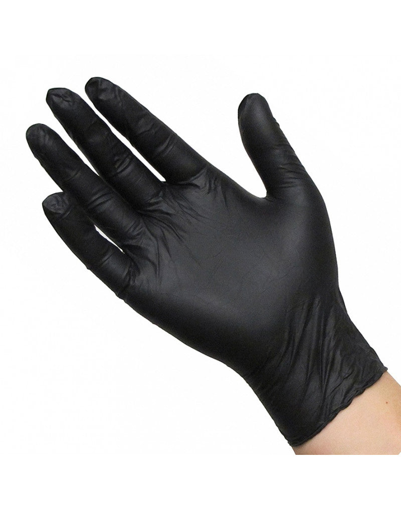 Black Ninja Latex Disposable Gloves (100 Pcs.) - UABDSM