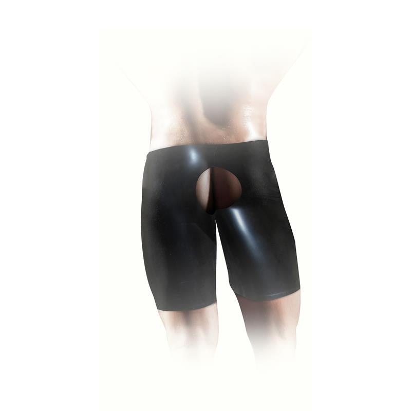 Latex Unisex Fisting Short Black - UABDSM