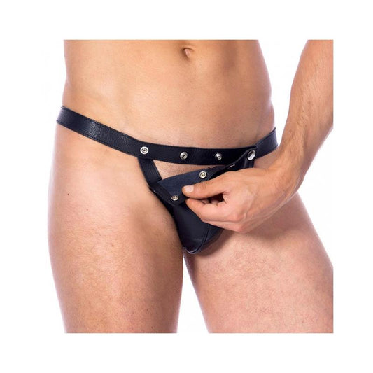Leather Adjustable Briefs One Size Leather Adjustable Briefs One Size - UABDSM