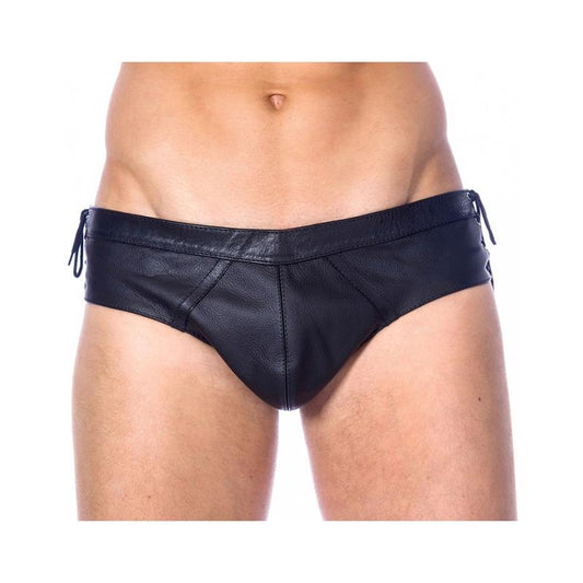 Leather Briefs Adjustable Black Leather Briefs Adjustable Black - UABDSM