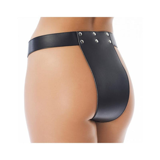 Leather Chastity Briefs with Padlocks - UABDSM
