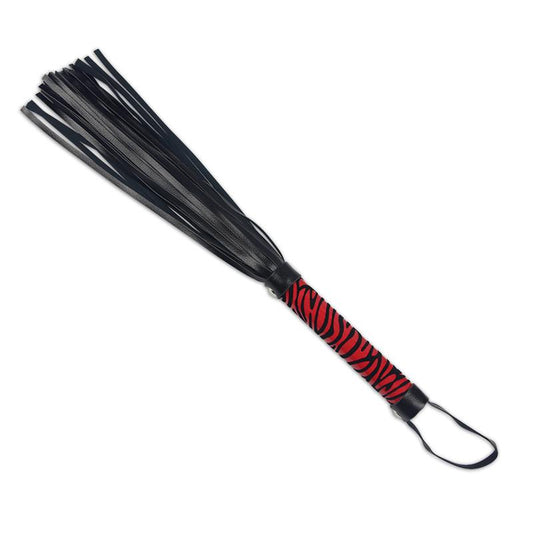 Leather Flogger Black and Red Leather Flogger Black and Red - UABDSM