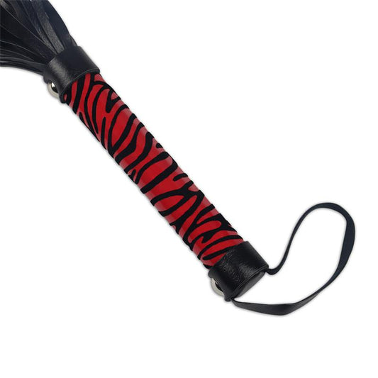 Leather Flogger Black and Red - UABDSM