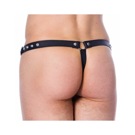 Leather G-string Adjustable with Rivets - UABDSM