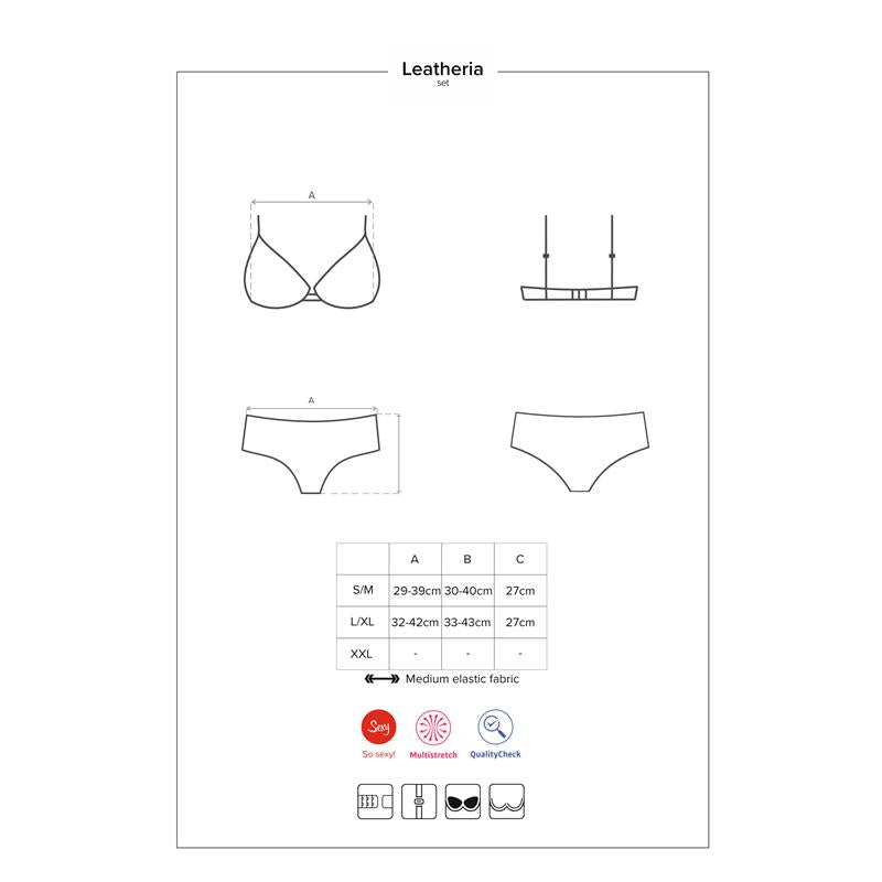 Leatheria 2 Pieces Set Black - UABDSM