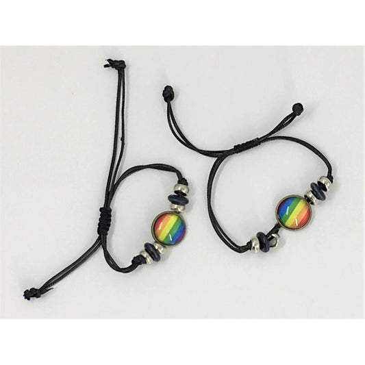 LGBT+ Pride Adjustable Bracelet with Circle LGBT+ Pride Adjustable Bracelet with Circle - UABDSM