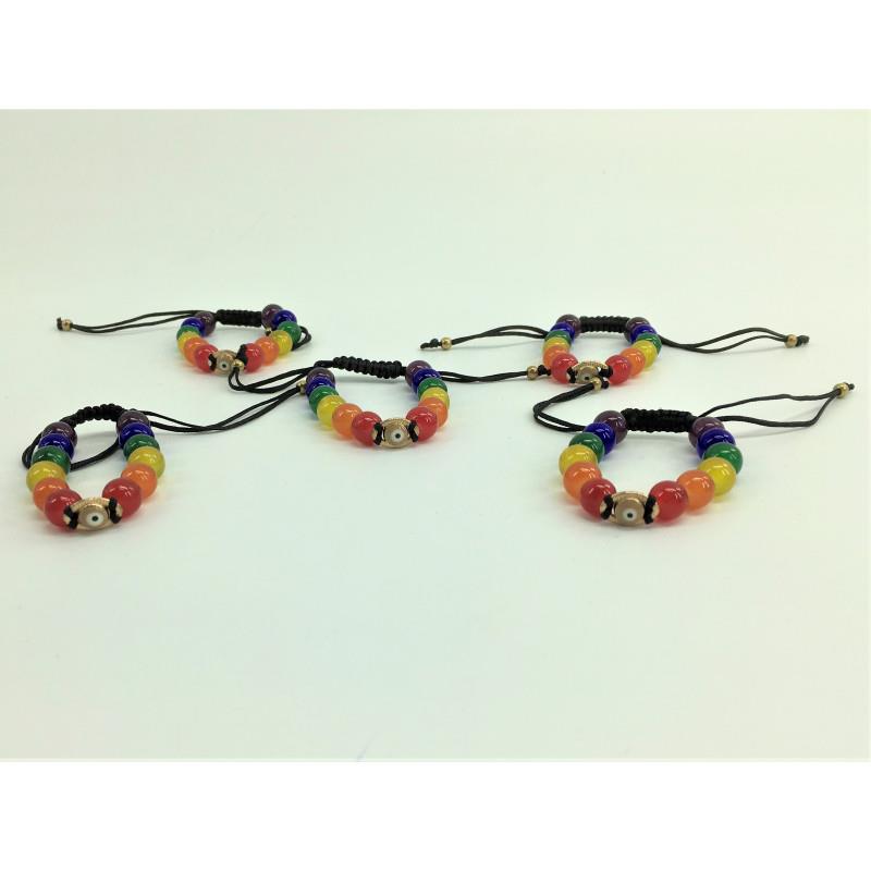 LGBT+ Pride and Turquish Eye Bracelet - UABDSM