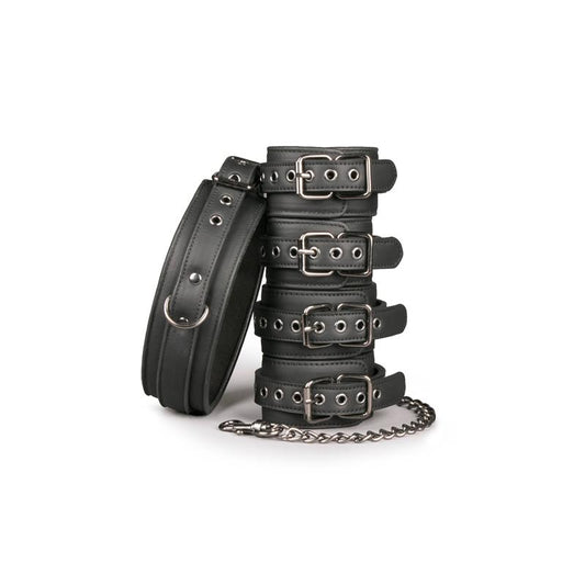 Ligature Set Collar Ankle and Wrists Cuffs Black Ligature Set Collar Ankle and Wrists Cuffs Black - UABDSM