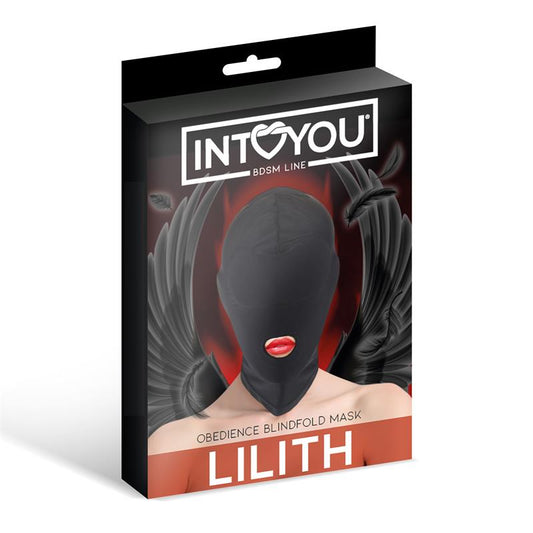 Lilith Incognito Mask with Opening in the Mouth Black - UABDSM