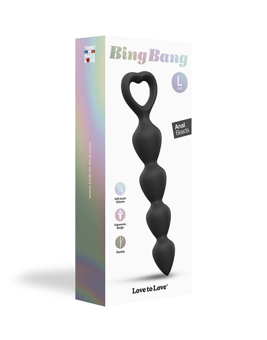 Love To Love - Bing Bang Size L - Anal Beads - Black - UABDSM