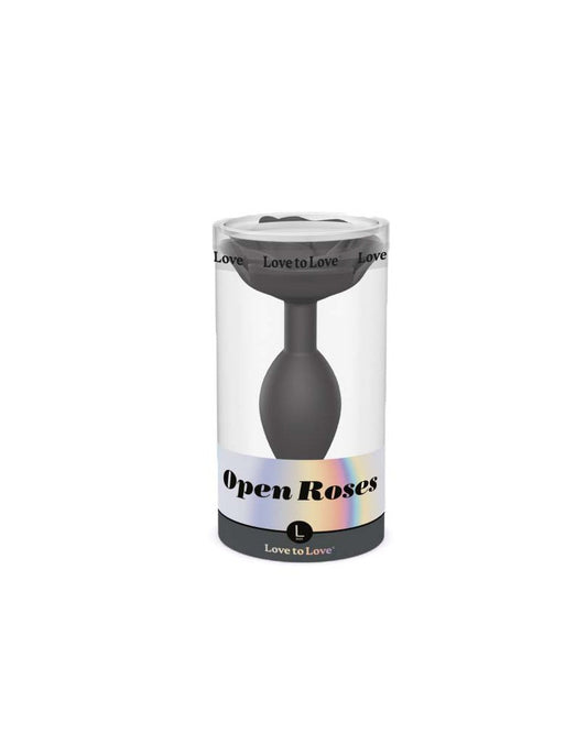 Love To Love - Open Roses Size L - Butt Plug - Black - UABDSM