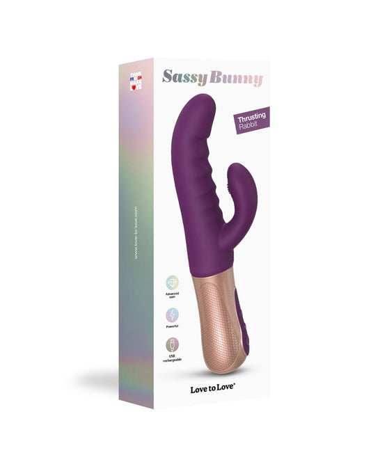 Love To Love - Sassy Bunny - Rabbit Vibrator - Purple - UABDSM