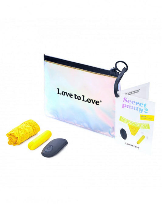 Love To Love - Secret Panty 2 - Panty Vibrator With Remote Control - Yellow - UABDSM