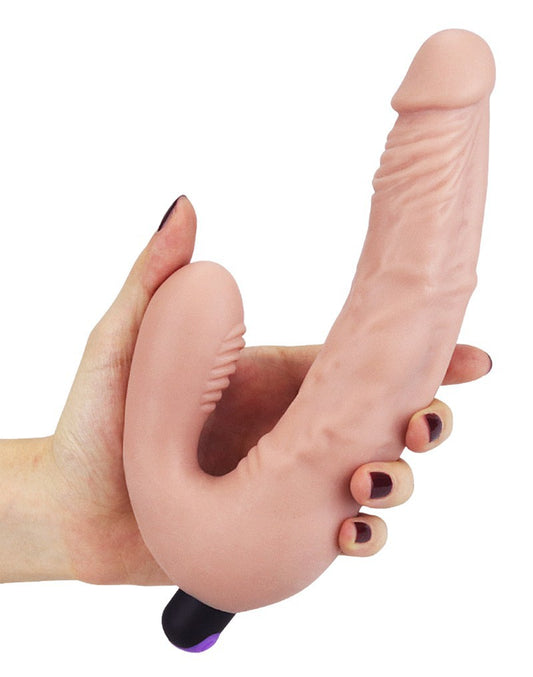 Love Toy - IJoy - Vibrating Double Dildo - Nude - UABDSM