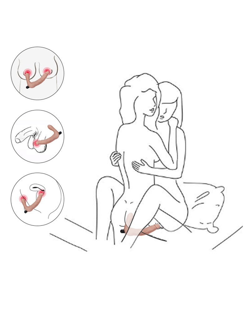 Love Toy - IJoy - Vibrating Double Dildo - Nude - UABDSM