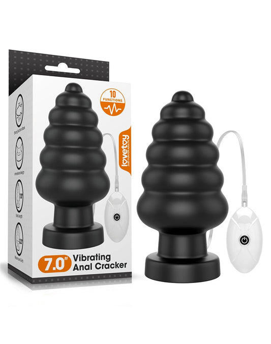 Love Toy - King Size Vibrating Anal Cracker 18 Cm - Black - UABDSM
