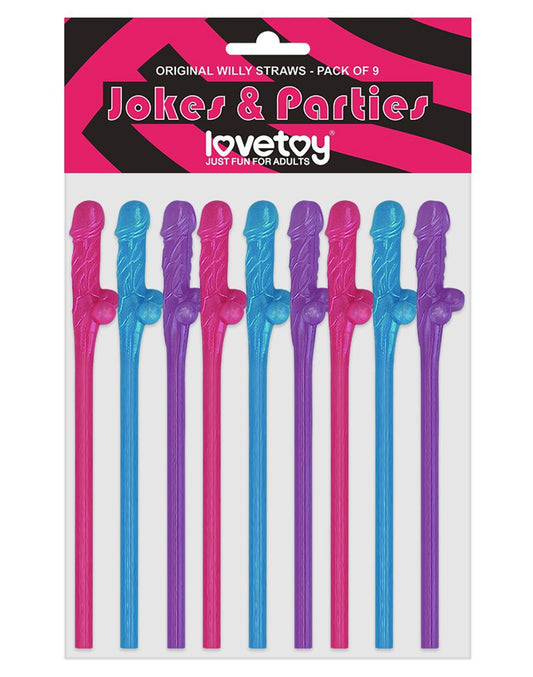 Love Toy - Multicolor Willy Straws - Pack Of 9 Love Toy - Multicolor Willy Straws - Pack Of 9 - UABDSM