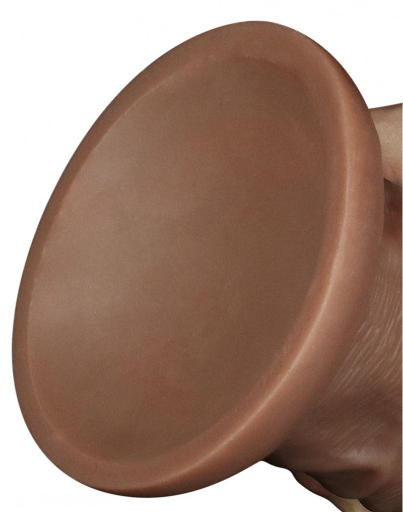 Love Toy - Realistic Chubby Vibrating Dildo 27 Cm - Brown - UABDSM