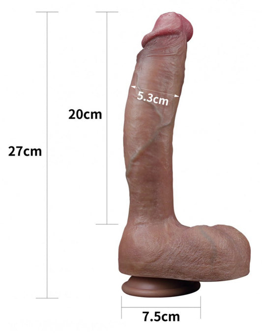 Love Toy - Realistic Dildo 27 Cm - Brown - UABDSM
