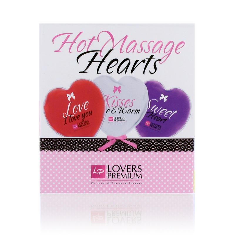 Loverspremium - Hot Massage Hearts (3 pcs) - UABDSM